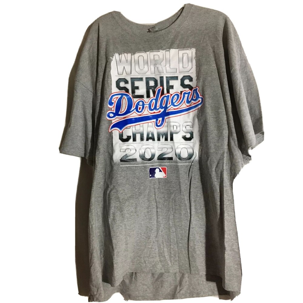 World Series Dodgers Champs 2020 T-shirt 3xl. Gray. Heavy Cotton 